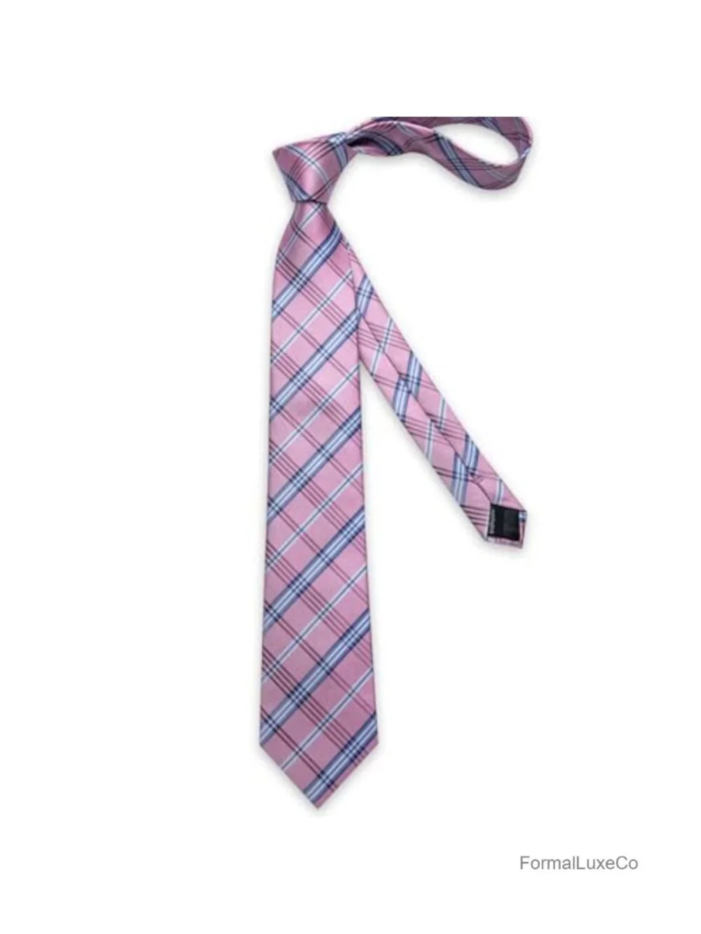 Men's Silk Tie Set with Pocket Square Cufflinks Lapel Pin Gift Box